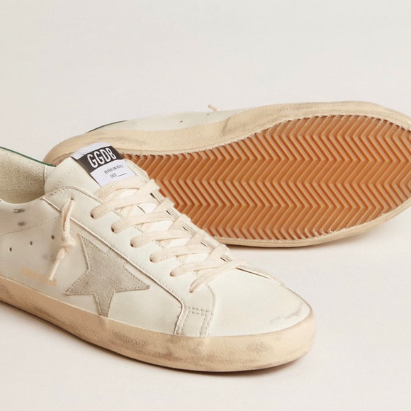 GOLDEN GOOSE - Men's Super Star Classic White/Ice/Green - MSRP $585.00 - BNIB - Picture 3 of 4